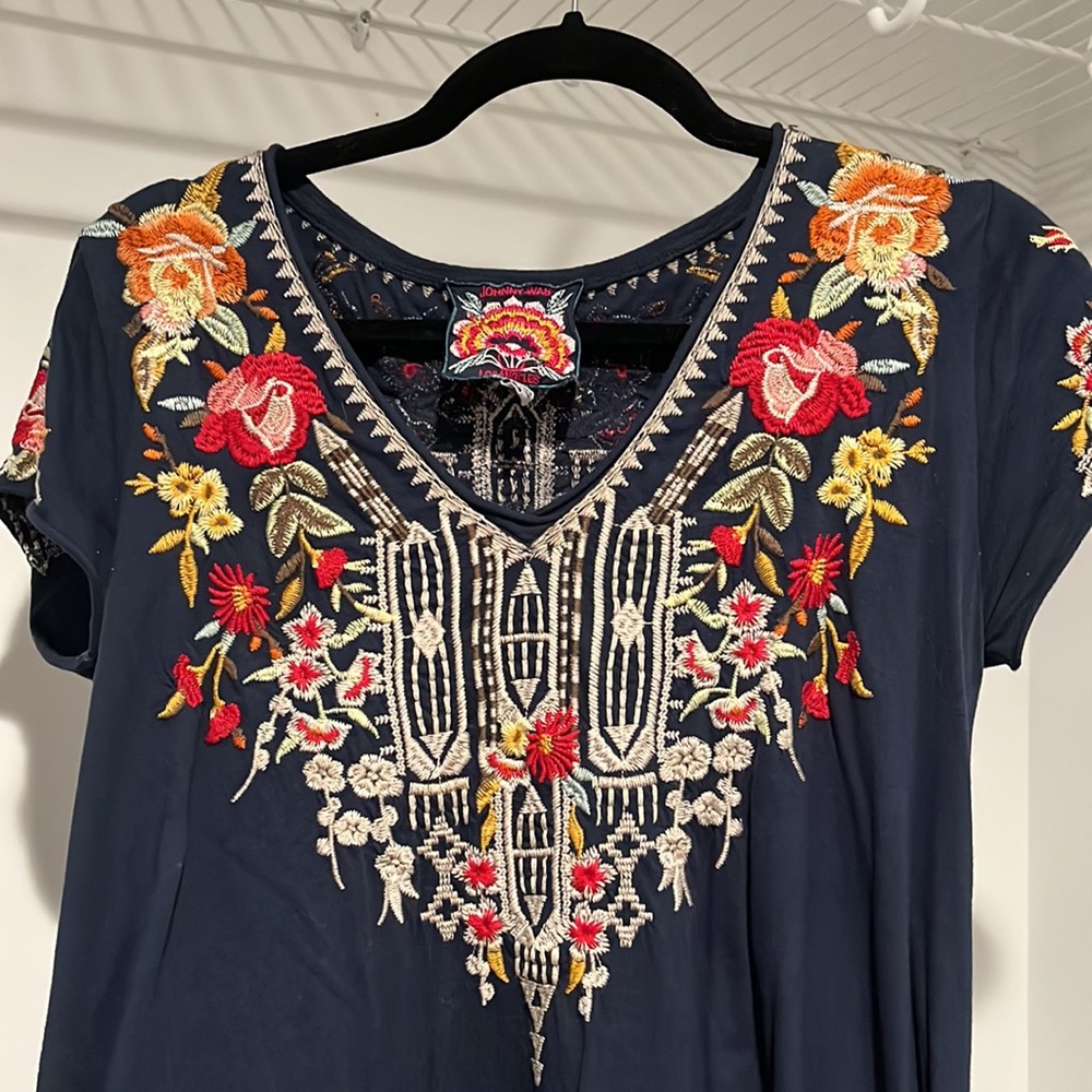 Johnny Was embroidered top